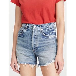 AGOLD Ultra high rise blue Jean shorts